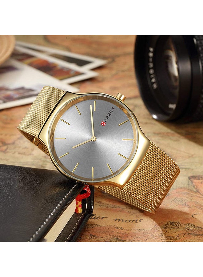 كارين ساعة يد بعقارب مقاومة للماء وبسوار من الستانلس ستيل طراز 8256 للرجال - Image 4