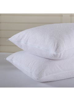 Hotel Linen Klub 2-Piece Water Proof Pillow Protector Set White 50x75cm  - Image 2