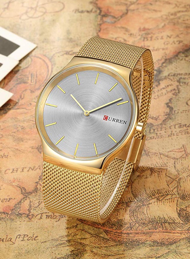 كارين ساعة يد بعقارب مقاومة للماء وبسوار من الستانلس ستيل طراز 8256 للرجال - Image 3