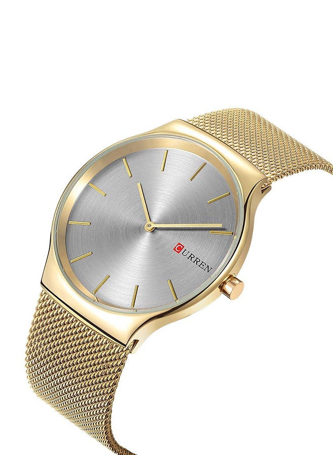 كارين ساعة يد بعقارب مقاومة للماء وبسوار من الستانلس ستيل طراز 8256 للرجال - Image 2