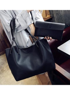 Bluelans Faux Leather Shoulder Bag Black  - Image 4