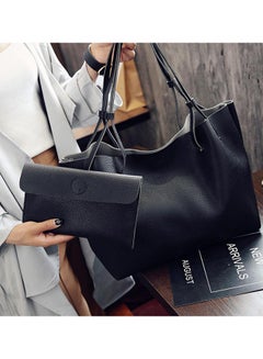 Bluelans Faux Leather Shoulder Bag Black  - Image 5