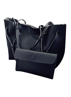 Bluelans Faux Leather Shoulder Bag Black  - Image 3