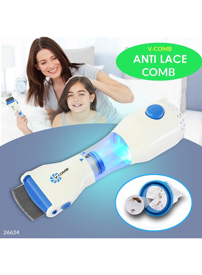 V-Comb - Electronic Lice Comb White/Blue - Image 1