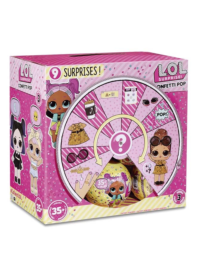 L.O.L. SURPRISE! - Collectible Doll Assorted Confetti Pop Series With 9 Surprises Toy Set For Kids 10.03x10.03x10.03cm - Image 1