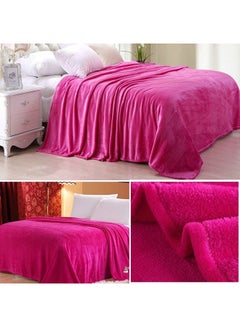 Safar Tekstil Melow Flannel Fleece Throw Blanket Polyester Pink 150x210cm  - Image 2