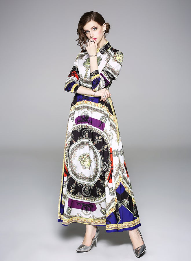 Y&D - Animal Print Maxi Dress Multicolour - Image 1