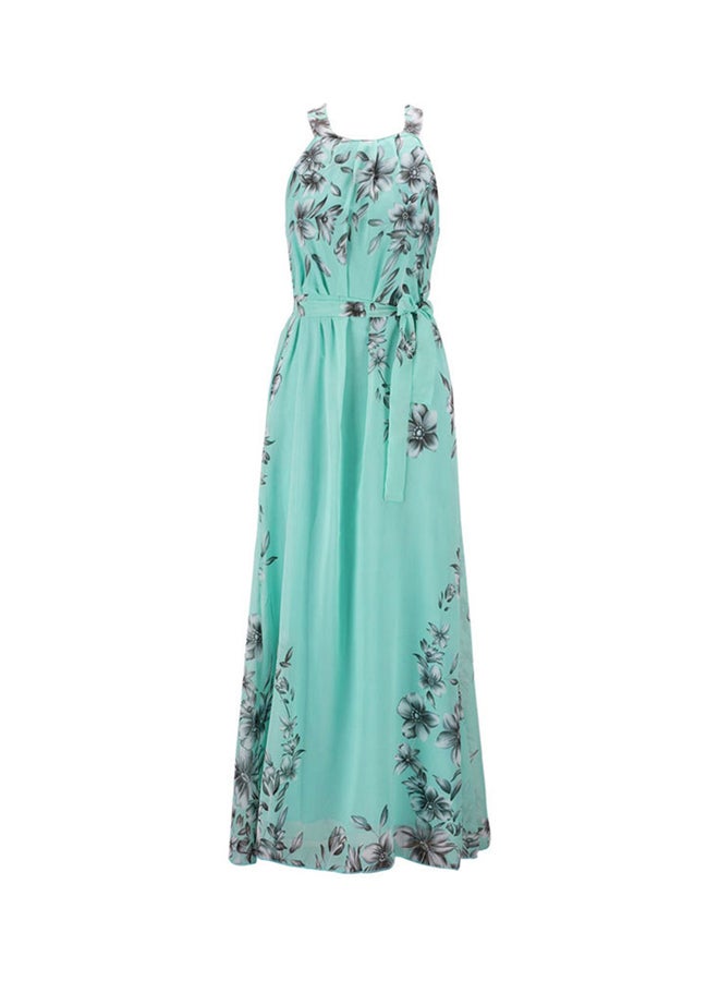 Y&D Floral Print Maxi Dress Green  - Image 1