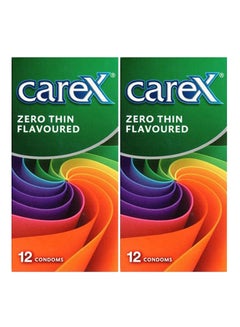 careX Pack Of 2 Zero Thin Flavoured Condom 
