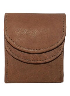 Leather Trifold Wallet Light Brown