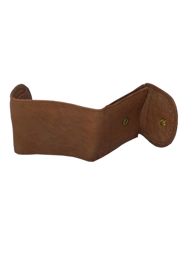 LAVERI LEATHER - Leather Trifold Wallet Light Brown - Image 1