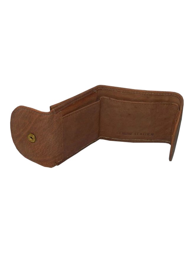 LAVERI LEATHER - Leather Trifold Wallet Light Brown - Image 1