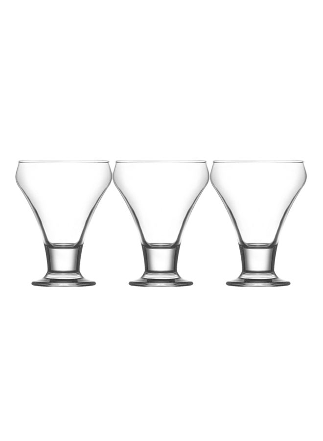 3-Piece Ice Cream Cup Set Clear
