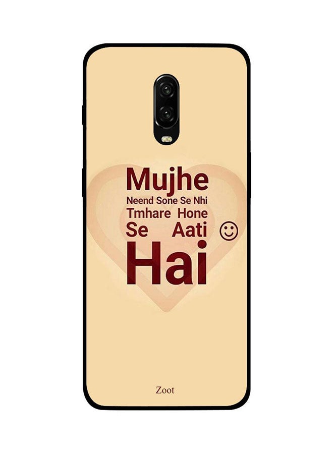 Skin Case Cover -for OnePlus 6T Mujhe Neend Sone Se Nahi Tmhre Hone Se Aati Hai Mujhe Neend Sone Se Nahi Tmhre Hone Se Aati Hai