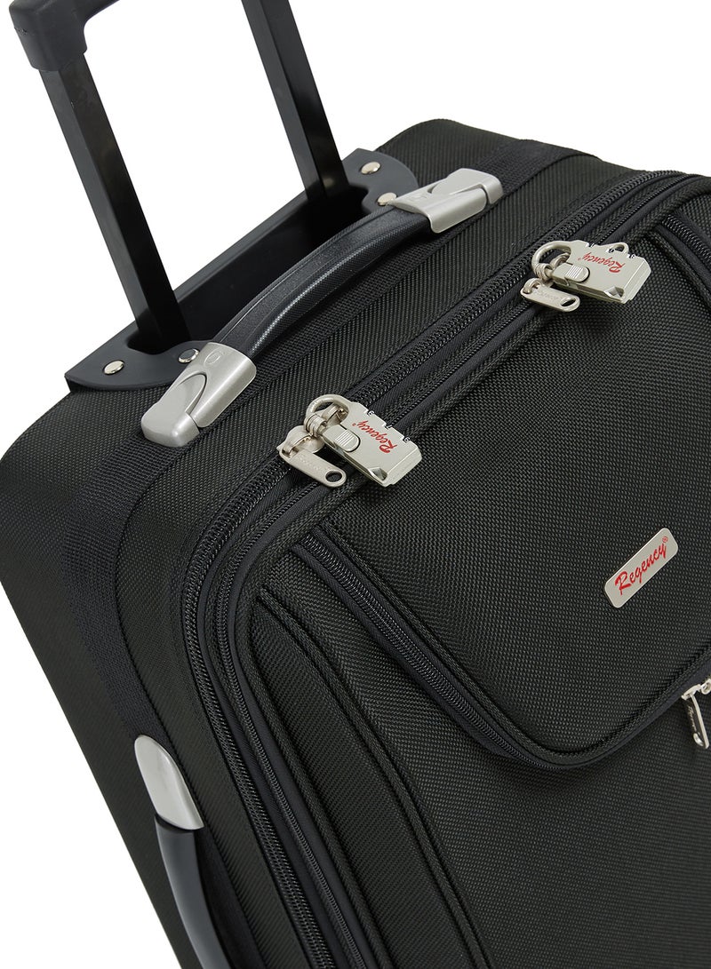 Regency Softside Small Cabin Luggage Trolley Black - Image 3