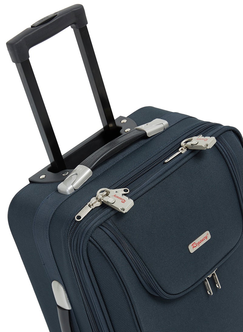 Regency Softside Small Cabin Luggage Trolley Navy Blue - Image 3