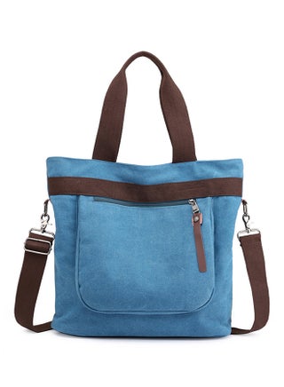 Adjustable Strap Canvas Shopper/Tote Blue - v1540903065/N19428867A_1
