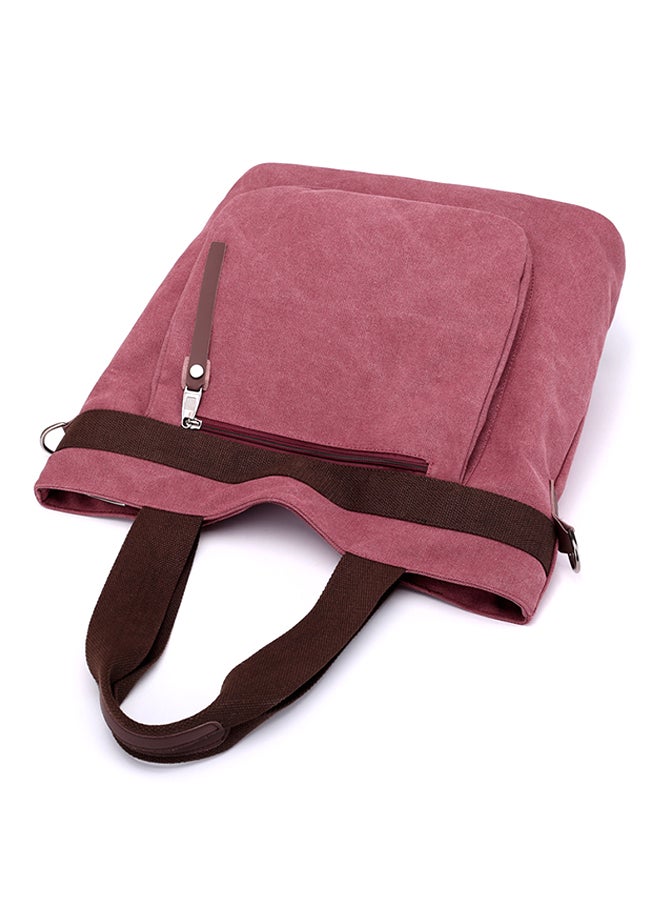 Adjustable Strap Canvas Shopper/Tote Purple
