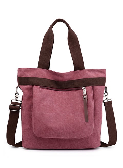 Adjustable Strap Canvas Shopper/Tote Purple