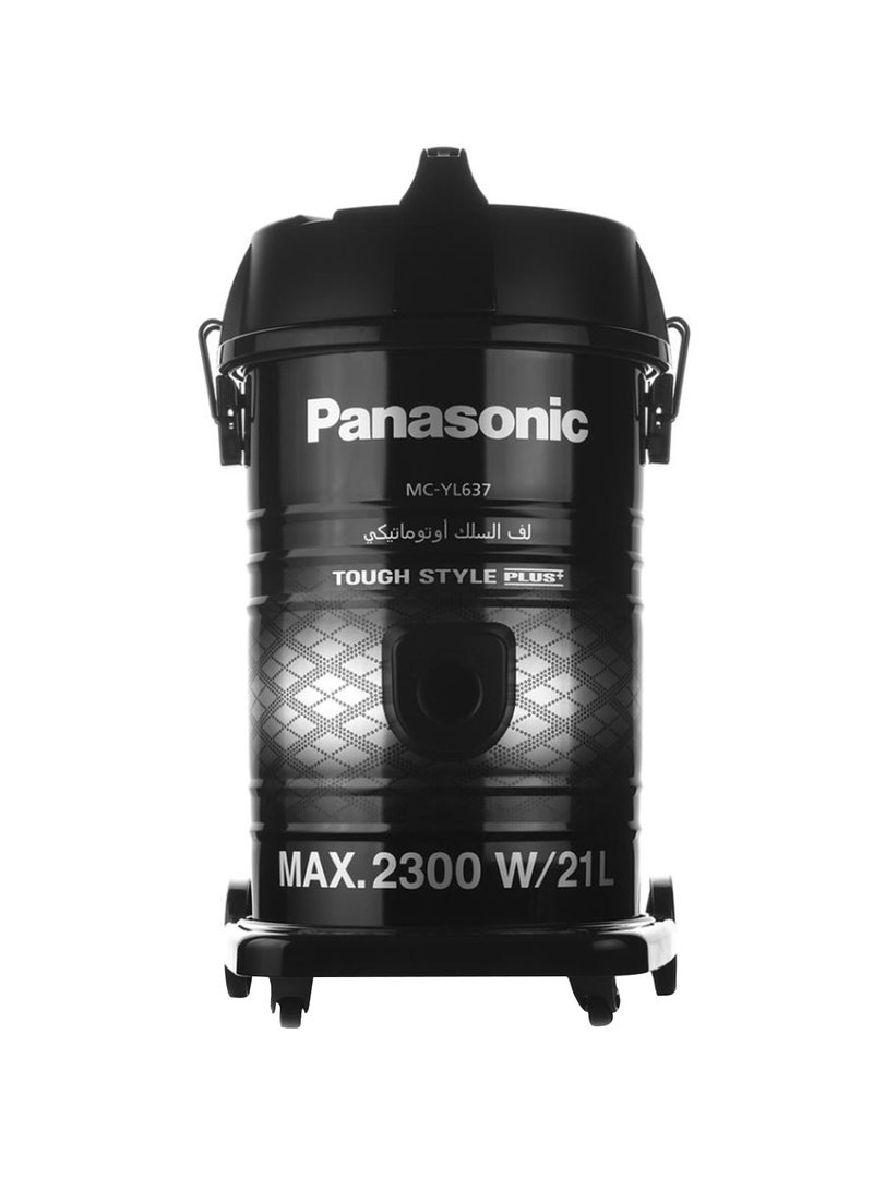 باناسونيك مكنسة كهربائية مع كيس غبار سعة 21 لتر بقدرة 2300 وات 21 L 2300 W MC-YL637S747 أسود/أبيض - Image 1