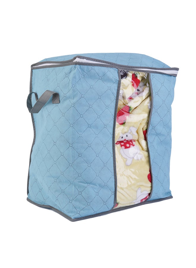 VANDER LIFE Foldable Blanket Storage Box Holder Blue  - Image 1