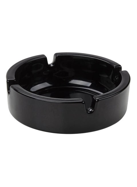 4-Piece Ashtray Set Black 14cm