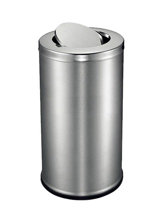 Waste Bin With Swing Lid Silver 73x38centimeter 