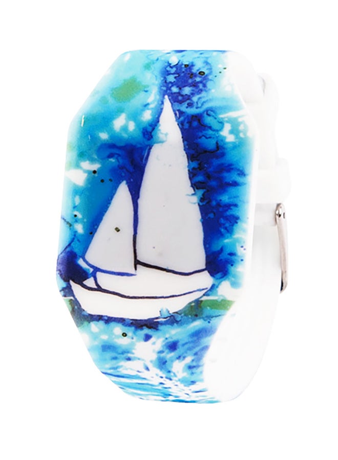 بيج ديزاين ساعة يد رقمية من أنيموس APAZ طراز BGDWTC15 - قياس 40 مم - أزرق/أبيض - Image 1