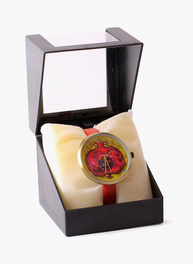 بيج ديزاين ساعة يد بالرمان بعقارب طراز BGDWTCH14 - قياس 40 مم - لون أحمر unisex - Image 2