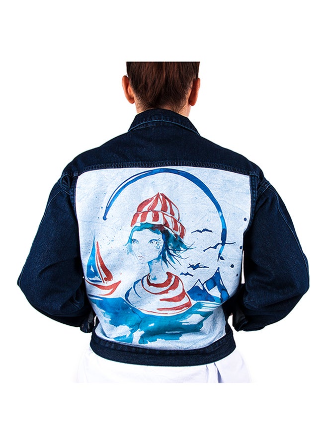 Biggdesign Anemoss Sailor Long Sleeve Jeans Jacket Blue  - Image 2