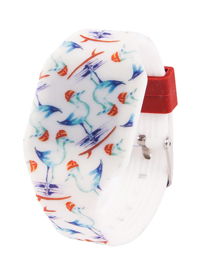 بيج ديزاين ساعة يد رقمية من أنيموس سيلور طراز BGDWTCH16 - مقاس 40 مم - لون أبيض/أزرق/برتقالي unisex - Image 1