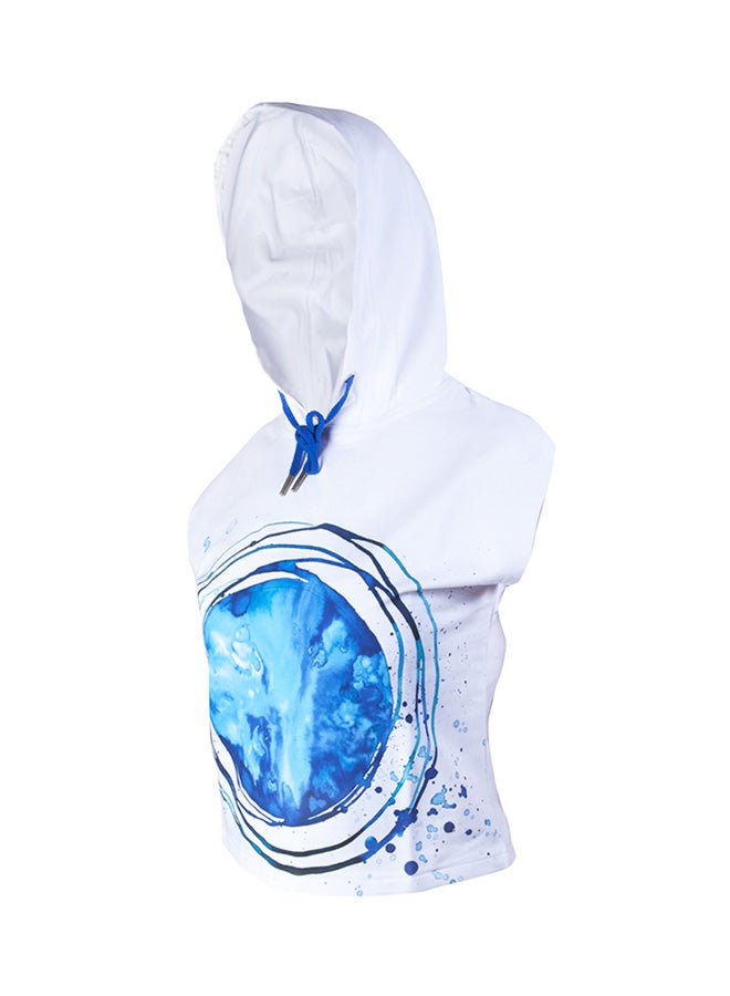 Biggdesign Anemoss Route Sleeveless Sweatshirt White/Blue  - Image 1
