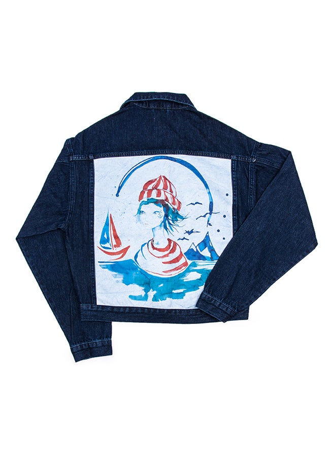 Biggdesign Anemoss Sailor Long Sleeve Jeans Jacket Blue  - Image 3