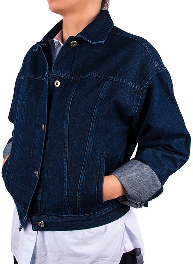Biggdesign Mavi Su Long Sleeve Denim Jacket Blue  - Image 1