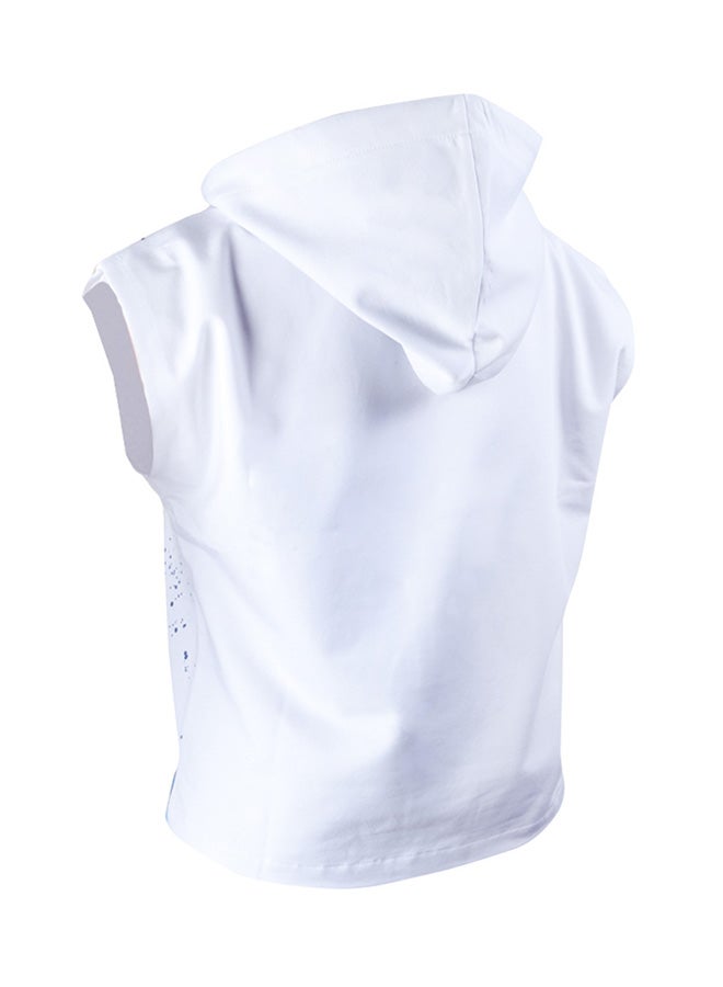 Biggdesign Anemoss Route Sleeveless Sweatshirt White/Blue  - Image 4