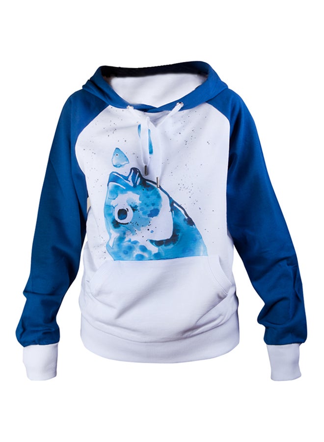 Biggdesign - Gilt-Head Bream Long Sleeve Sweatshirt White/Blue - Image 1
