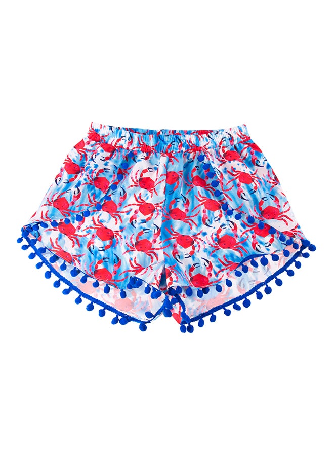 Biggdesign Anemoss Crab Mid-Rise Shorts Blue/White/Red