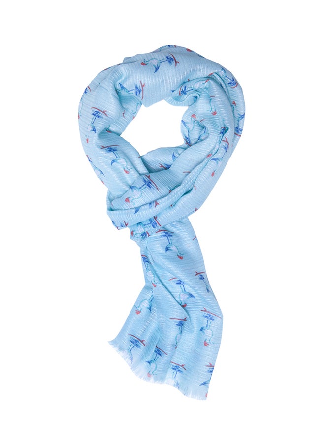 Biggdesign - Anemoss Sailor Seagull Print Scarf Blue - Image 1