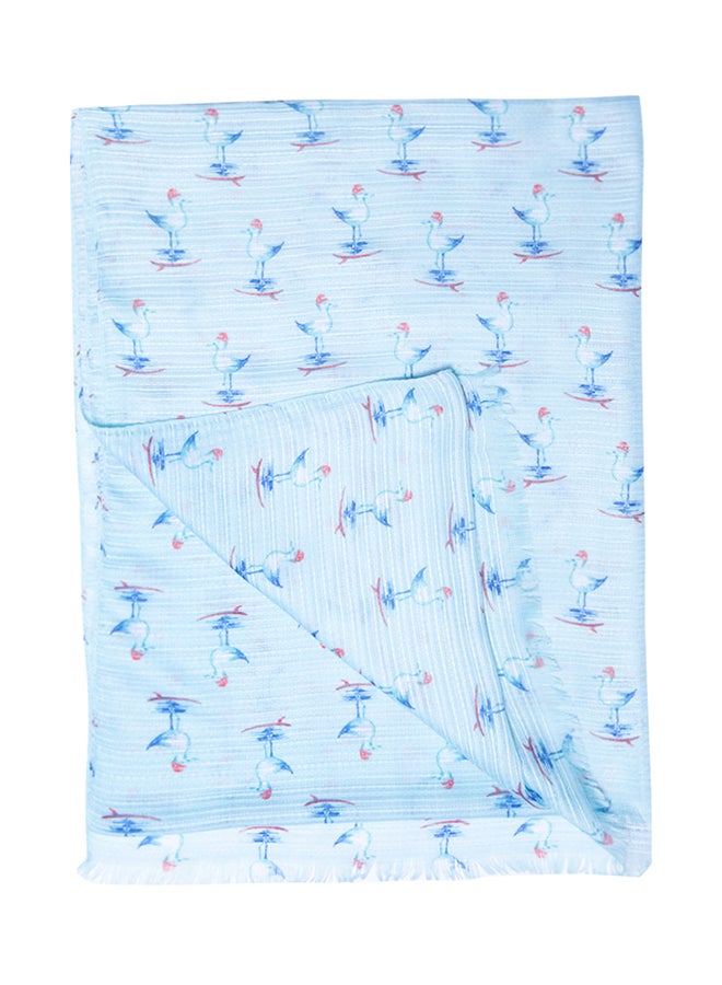 Biggdesign - Anemoss Sailor Seagull Print Scarf Blue - Image 1