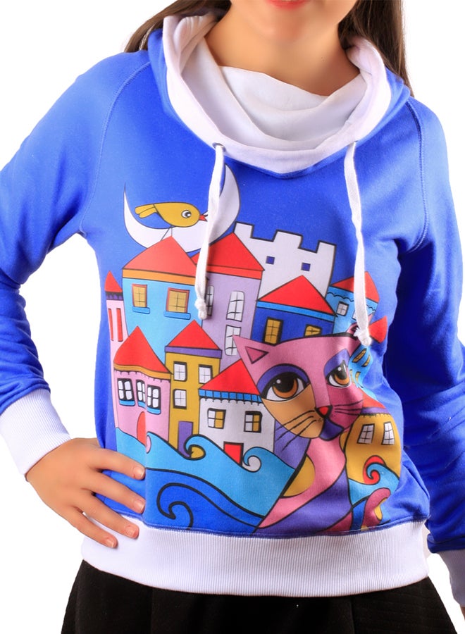 Biggdesign Owl And City Long Sleeve Sweatshirt Multicolour  - Image 1