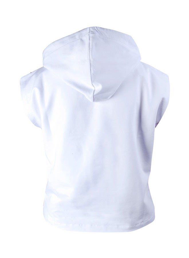 Biggdesign Anemoss Wave Sleeveless Sweatshirt White/Blue  - Image 2