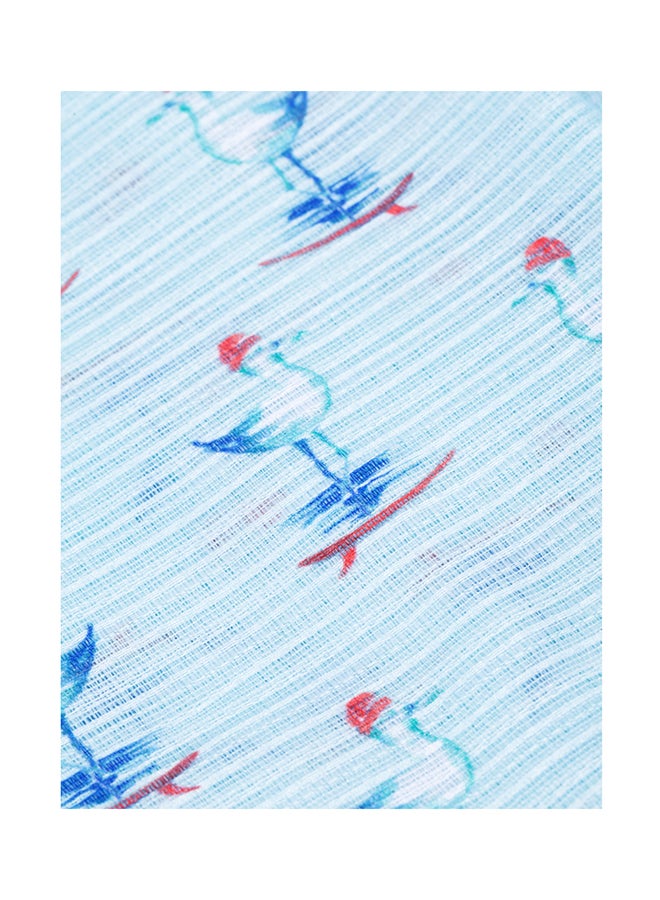 Biggdesign - Anemoss Sailor Seagull Print Scarf Blue - Image 1
