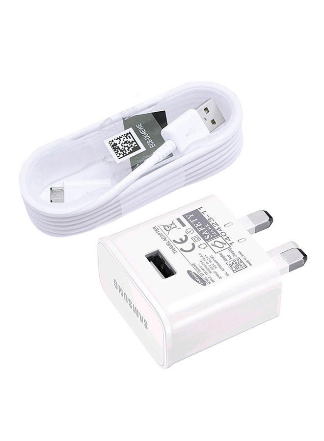 Samsung Charger With USB Cable Set White  - Image 1