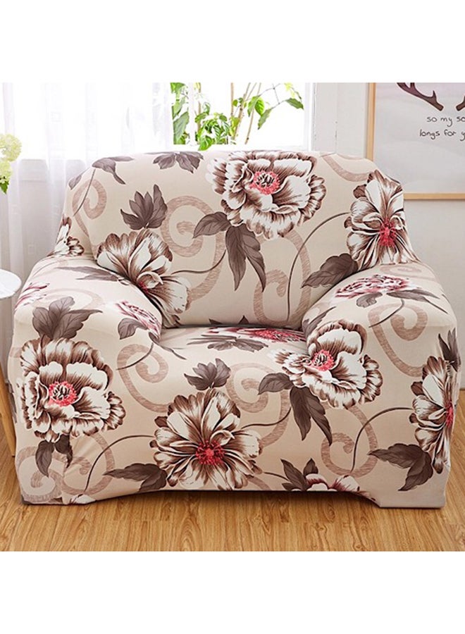 Deals for Less Floral Design Armchair Slipcover Beige/Brown/Pink L 