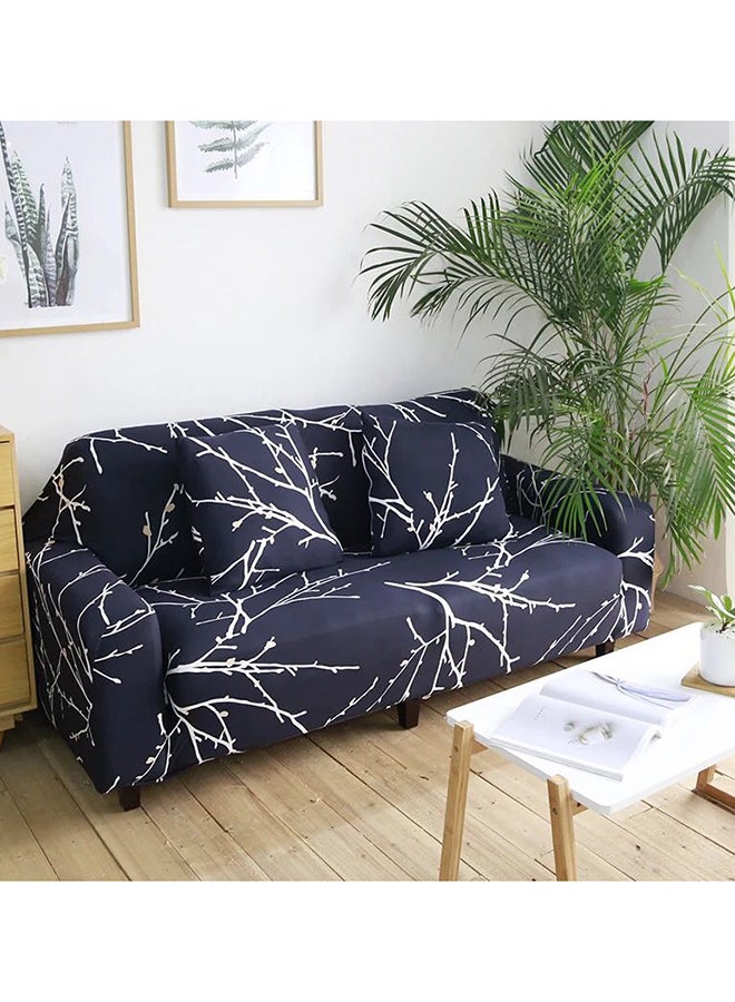 Deals for Less - Twigs Design Sofa Slipcover Blue/White M - Image 1