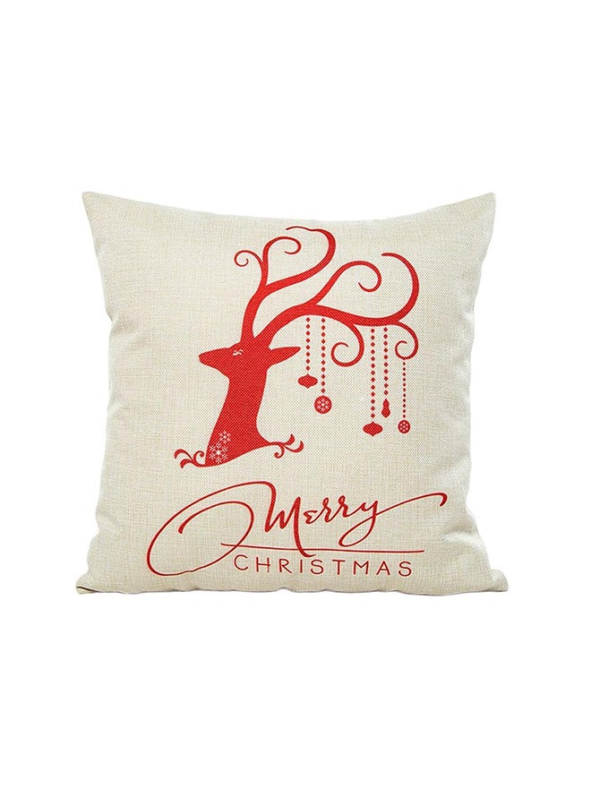 Cushion Cover Red/Beige 45x45cm  - Image 1
