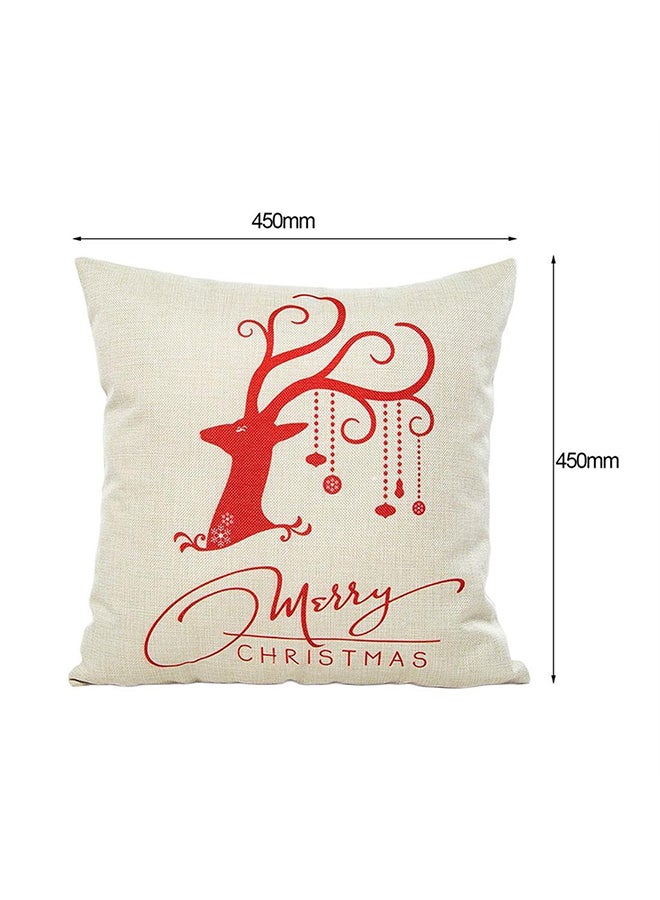 Cushion Cover Red/Beige 45x45cm  - Image 2
