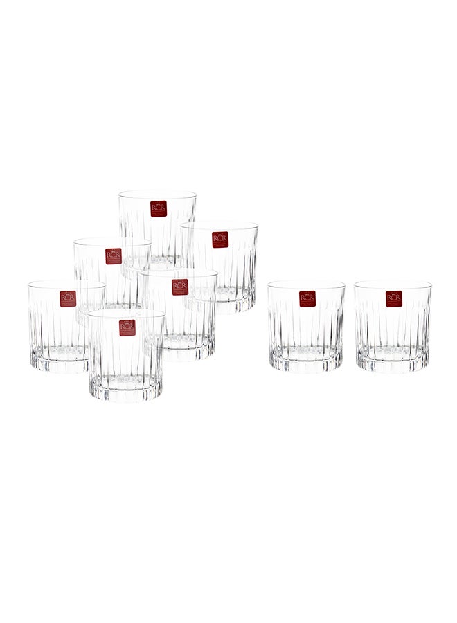RCR 8-Piece Timeless Tumbler Set Clear 30x35cm 