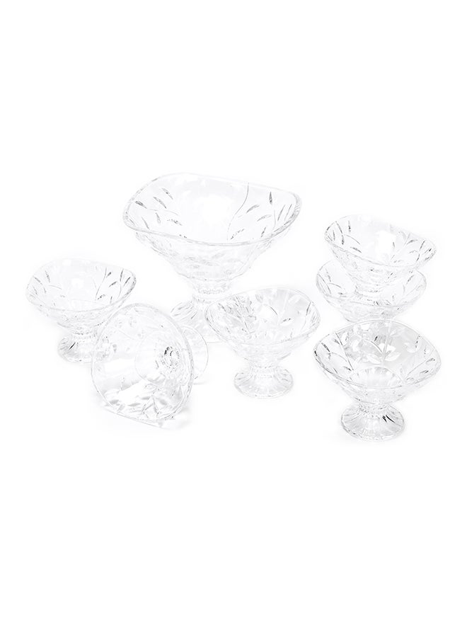 RCR 7-Piece Laurus Fruit Bowl Clear 36cm - Image 1