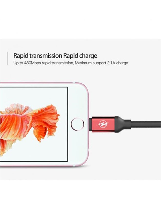 جوي روم - كابل باور لاين+ من USB-C إلى USB 3.0 أسود/أحمر - Image 1